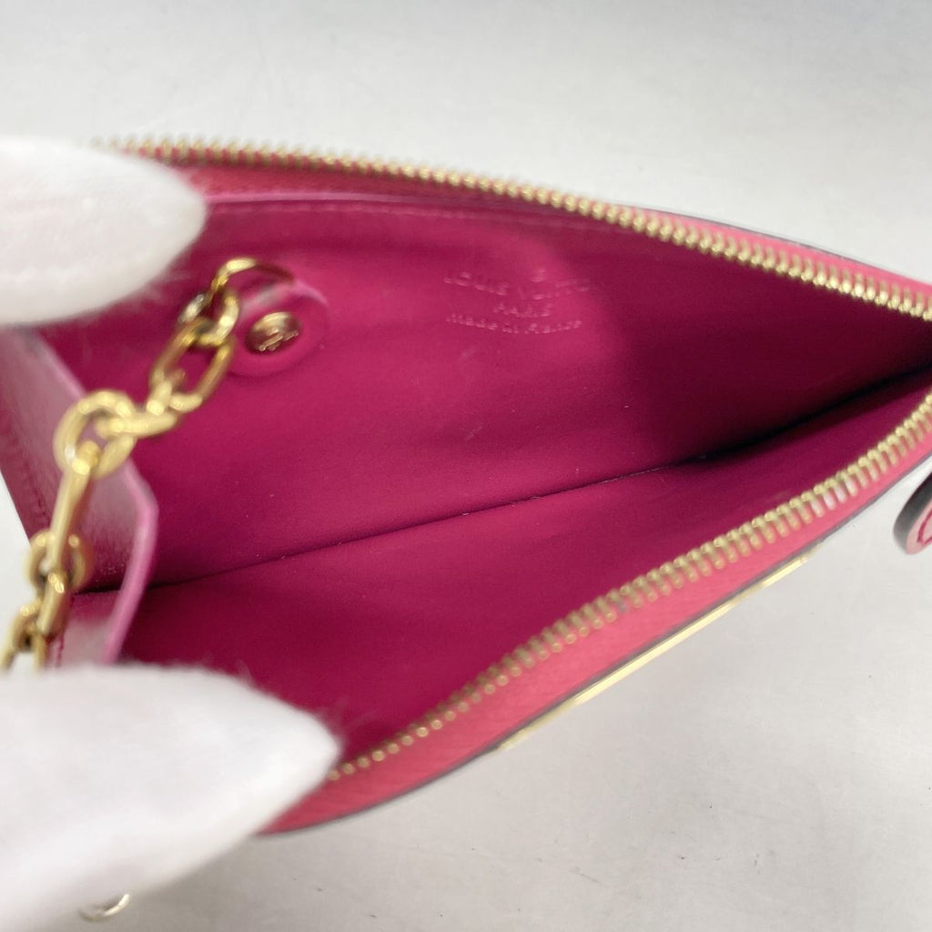Louis Vuitton Coin Purse Vernis Pochette Cles NM Rose Indien — view 3