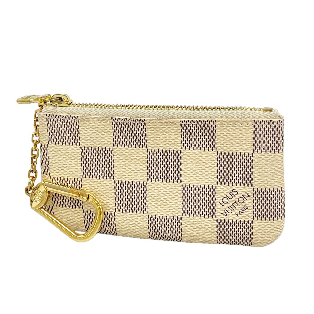 Louis Vuitton Coin Purse Damier Azur Pochette Cles White