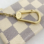 Louis Vuitton Coin Purse Damier Azur Pochette Cles White — view 8