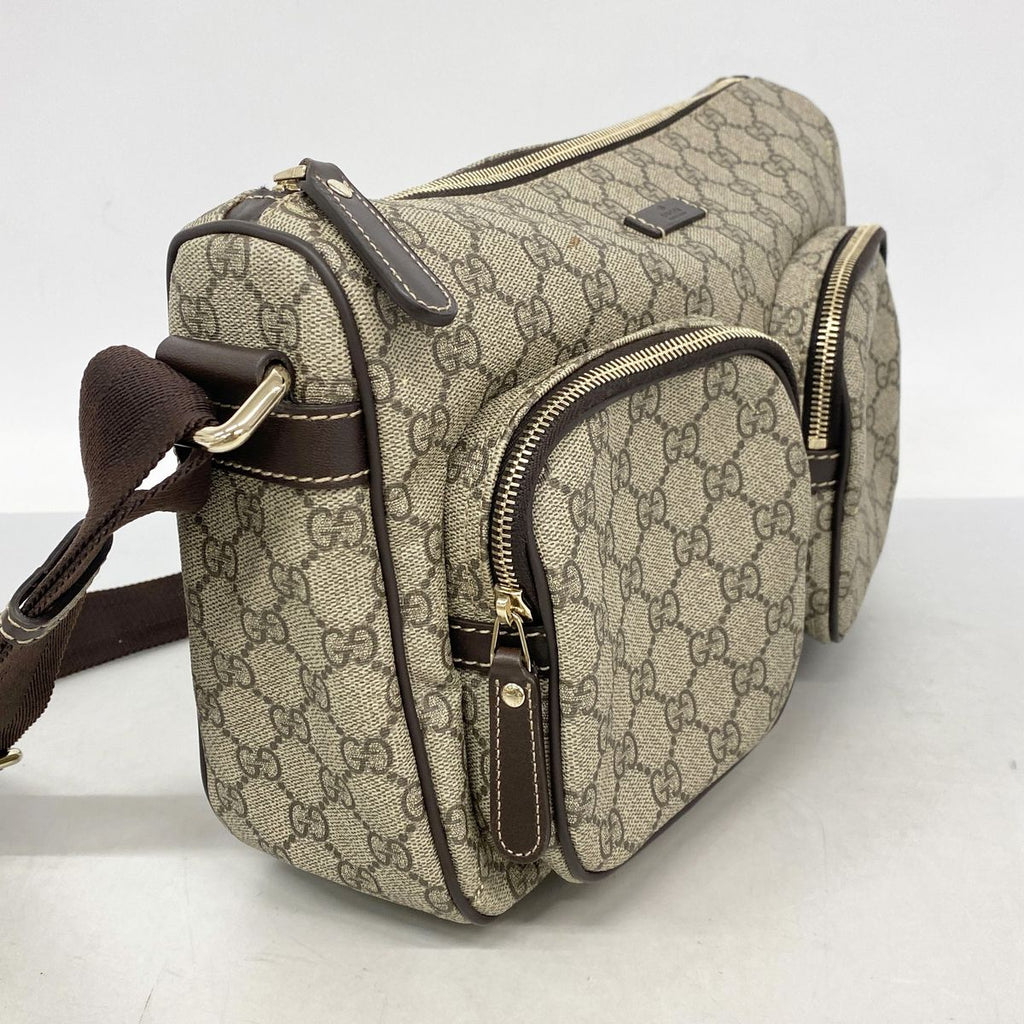 Gucci Shoulder Bag GG Supreme Brown Champagne Gold — view 2