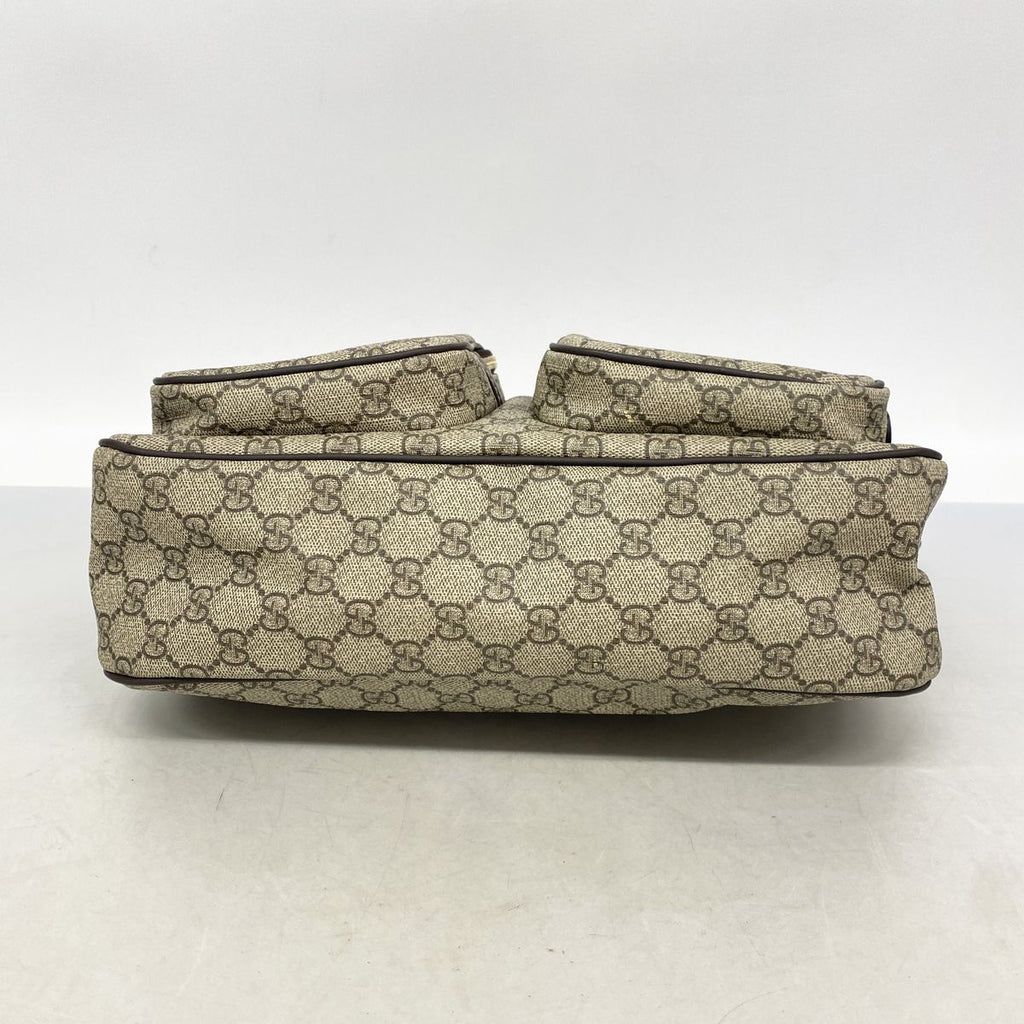 Gucci Shoulder Bag GG Supreme Brown Champagne Gold — view 3