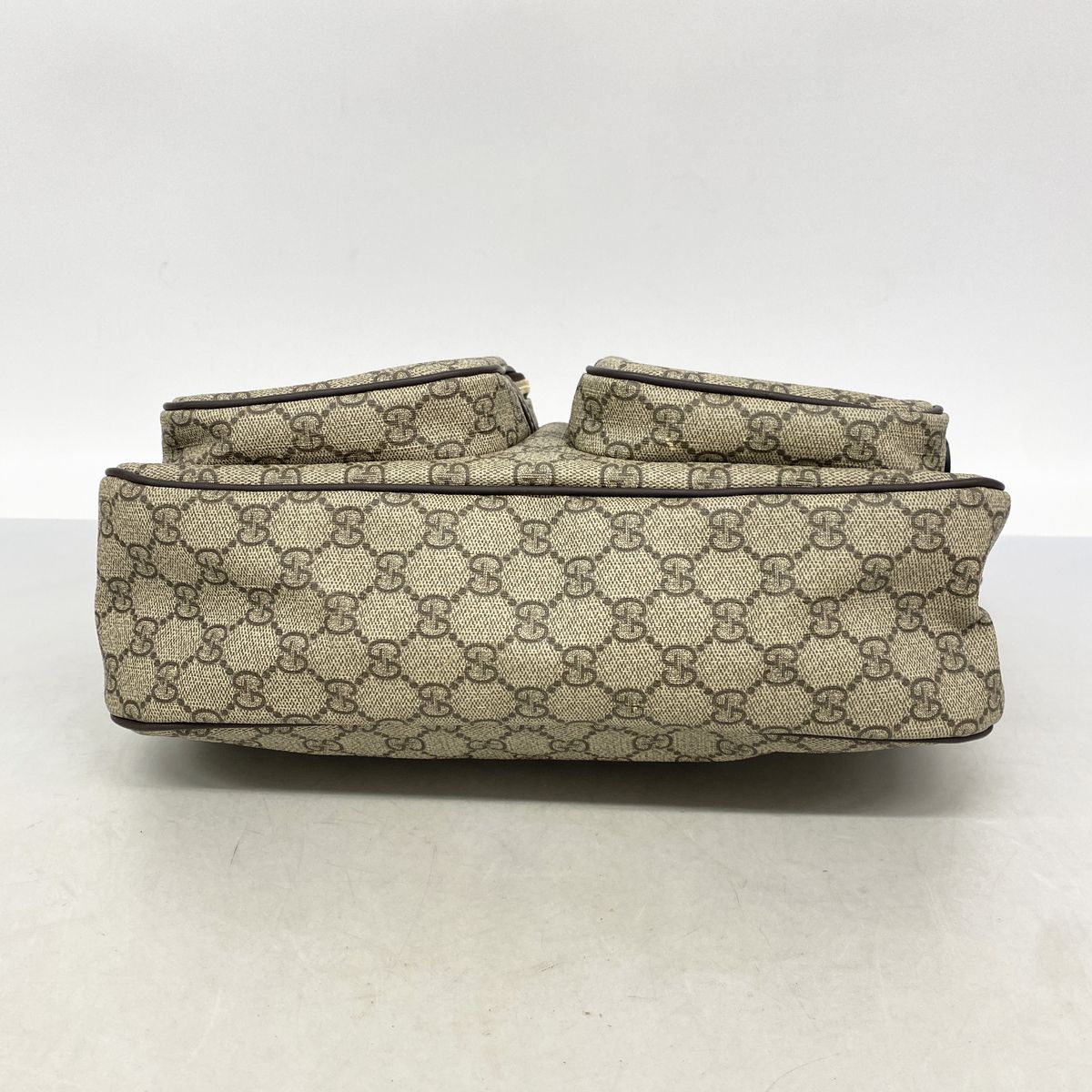 Gucci Shoulder Bag GG Supreme Brown Champagne Gold — view 3