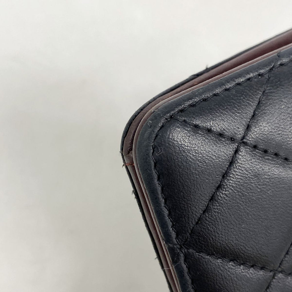 Chanel Wallet Quilted Lambskin Black Silver — view 7