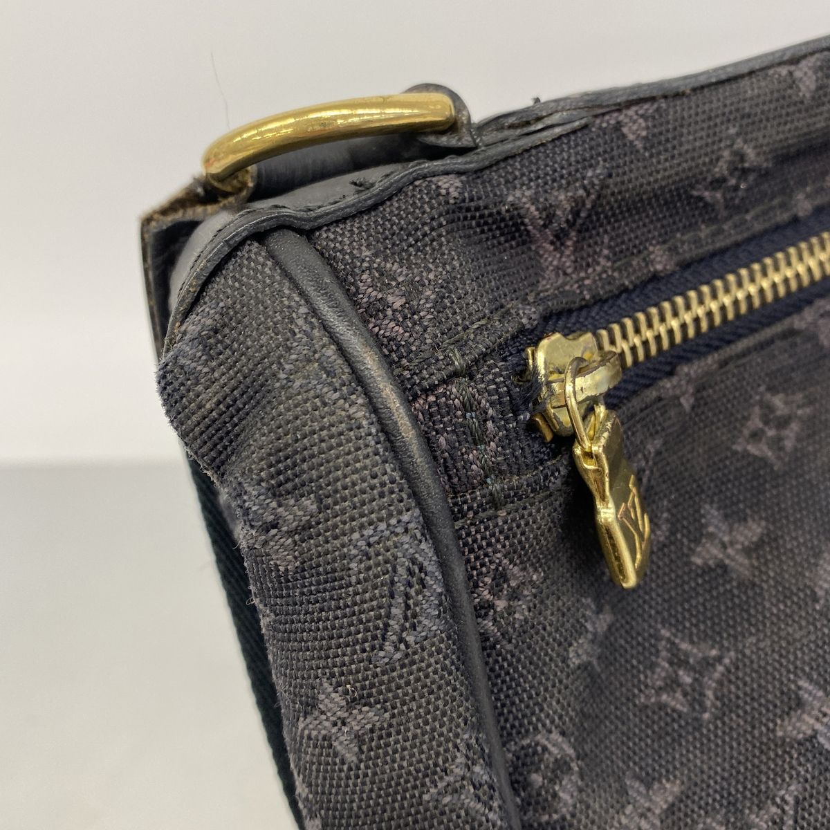 Louis Vuitton Handbag Monogram Mini Denise Blue 2-Way Bag — view 6