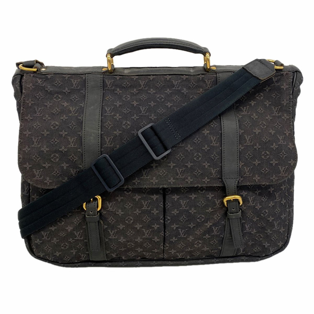 Louis Vuitton Handbag Monogram Mini Denise Blue 2-Way Bag