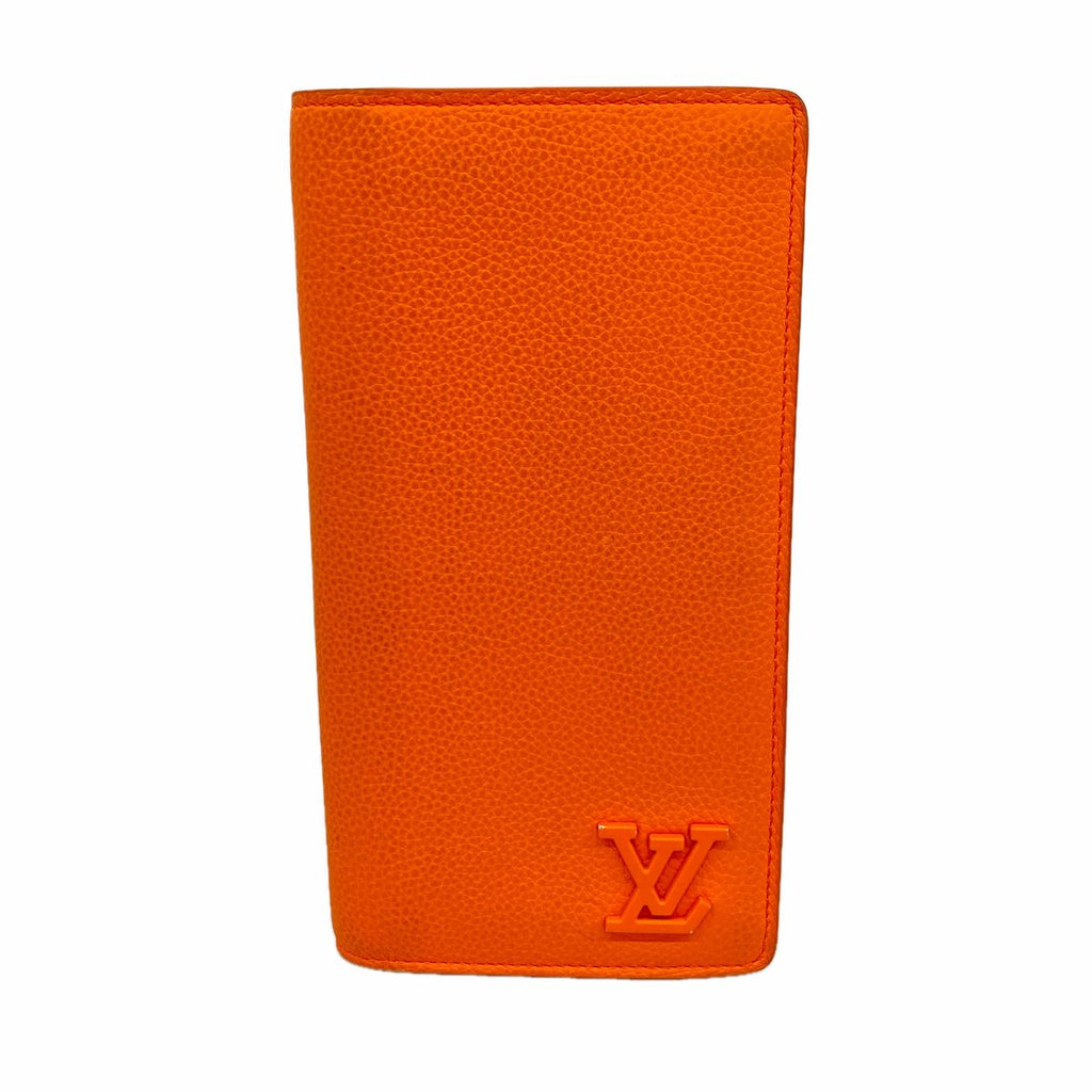 Louis Vuitton Wallet LV Aerogram Portefeuille Brazza Volcano Orange