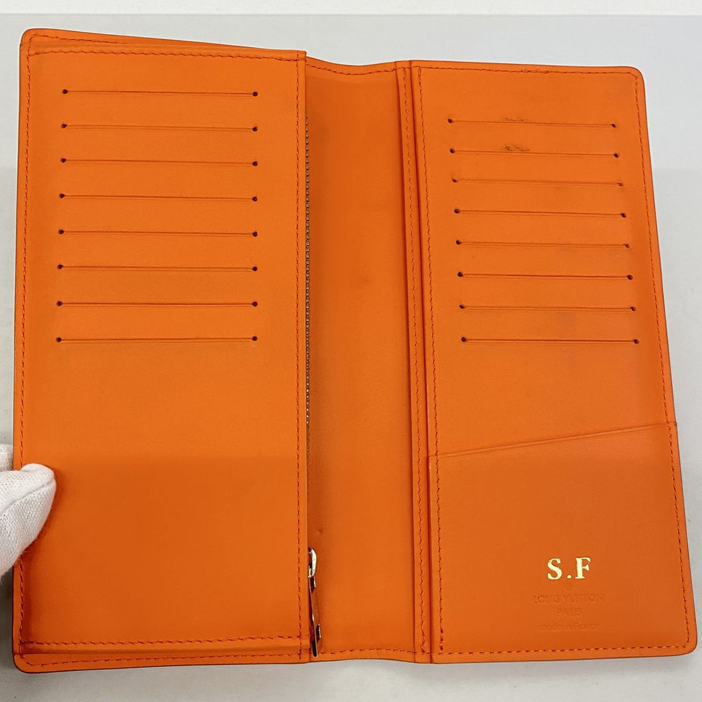 Louis Vuitton Wallet LV Aerogram Portefeuille Brazza Volcano Orange — view 3