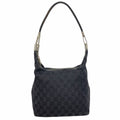 Gucci Handbag GG Canvas Black Silver