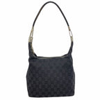 Gucci Handbag GG Canvas Black Silver