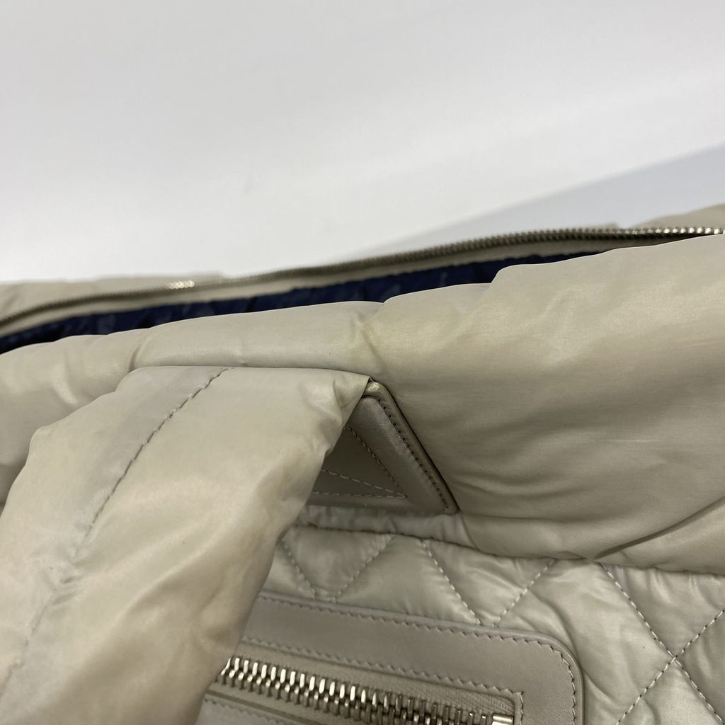 Chanel Tote Bag Coco Cocoon Nylon Gray Silver — view 8