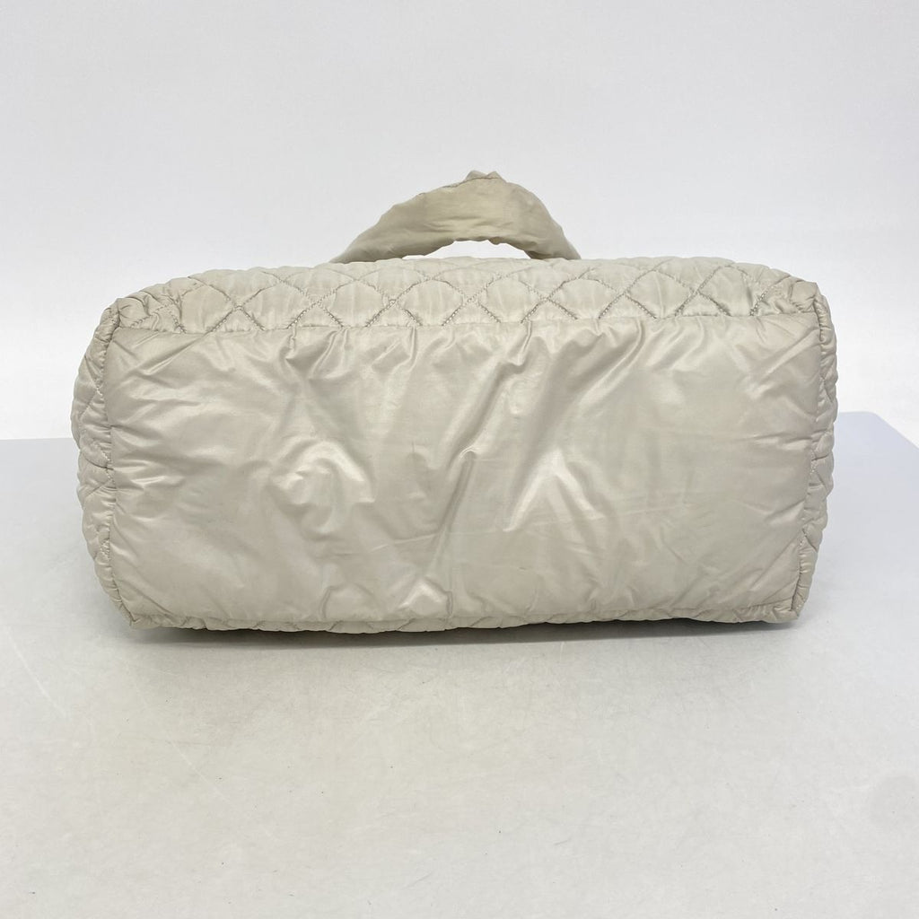 Chanel Tote Bag Coco Cocoon Nylon Gray Silver — view 3