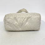 Chanel Tote Bag Coco Cocoon Nylon Gray Silver — view 3