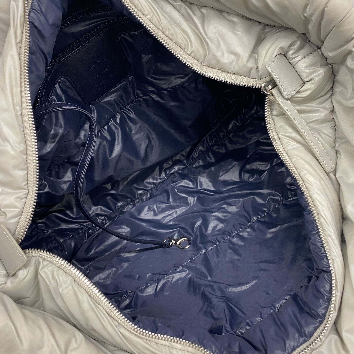 Chanel Tote Bag Coco Cocoon Nylon Gray Silver — view 4