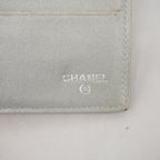 Chanel Trifold Wallet Camellia Lambskin Black Silver — view 4