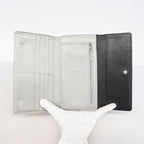 Chanel Trifold Wallet Camellia Lambskin Black Silver — view 3