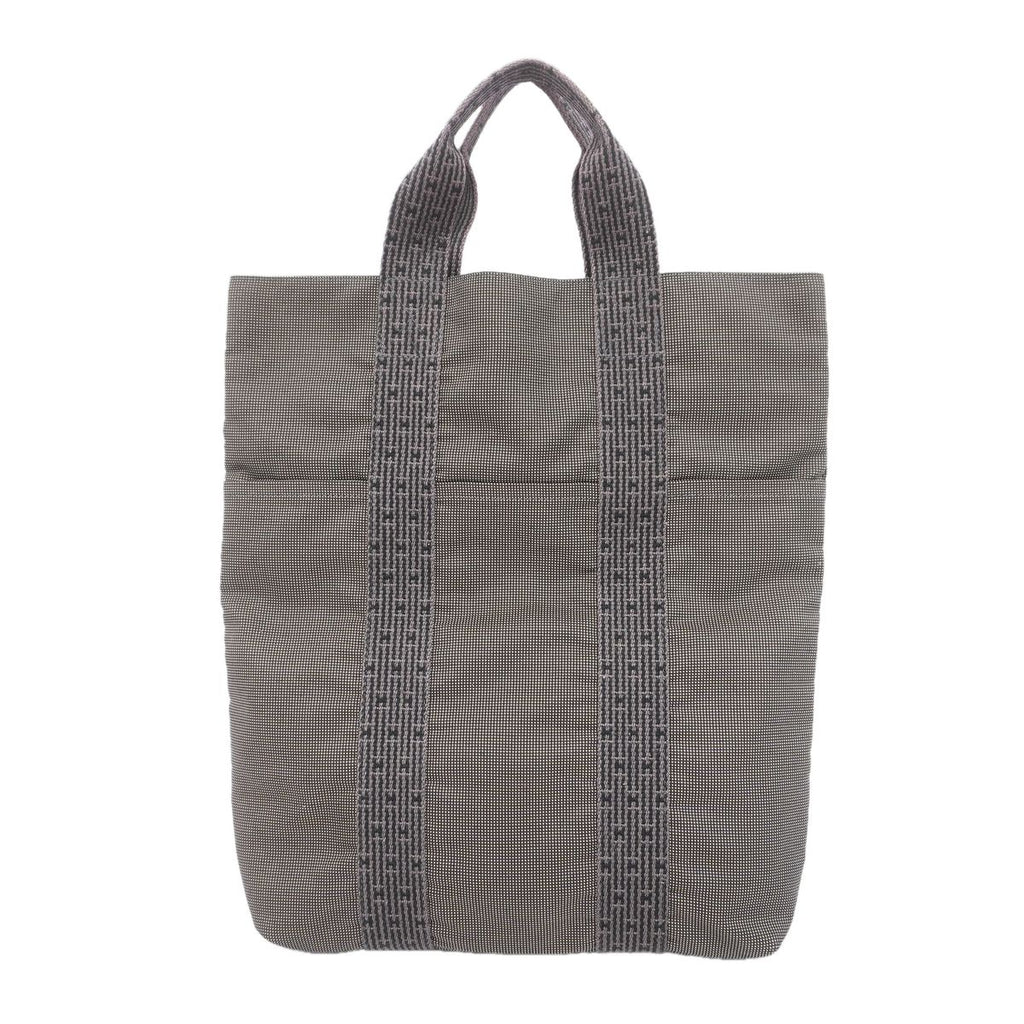 Hermes Tote Bag Her Line Cabas Nylon Gray Silver