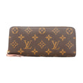 Louis Vuitton Wallet Monogram Portefeuille Clemence Brown Rose Ballerine