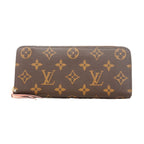 Louis Vuitton Wallet Monogram Portefeuille Clemence Brown Rose Ballerine