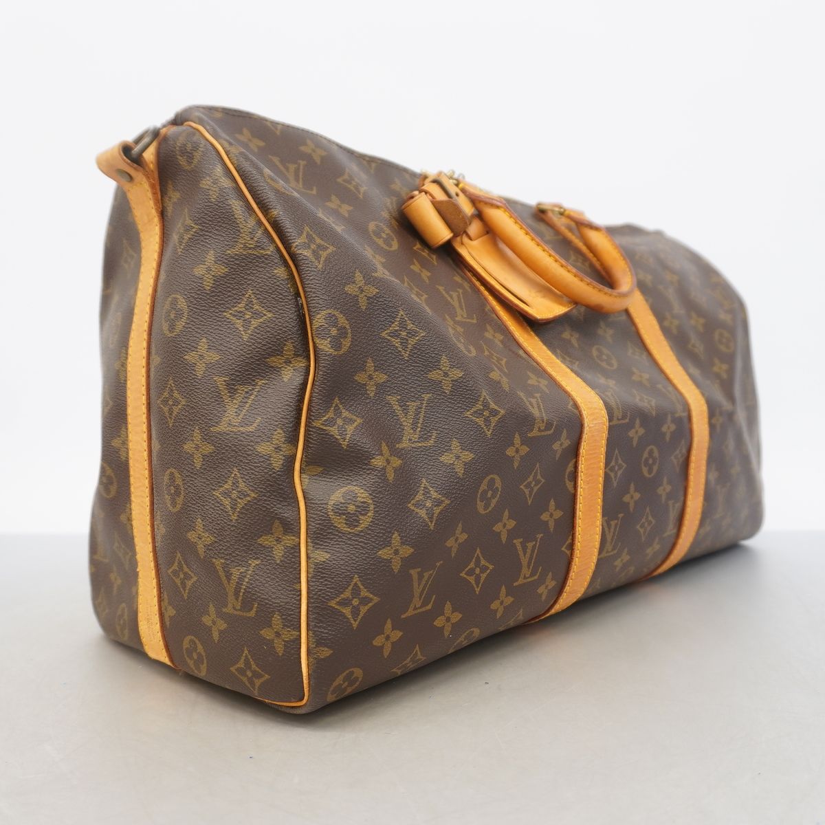 Louis Vuitton Boston Bag Monogram Keepall Bandouliere 50 Brown — view 2