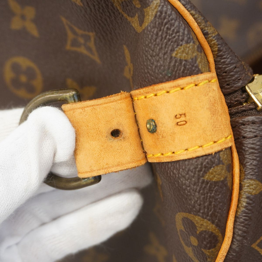 Louis Vuitton Boston Bag Monogram Keepall Bandouliere 50 Brown — view 6