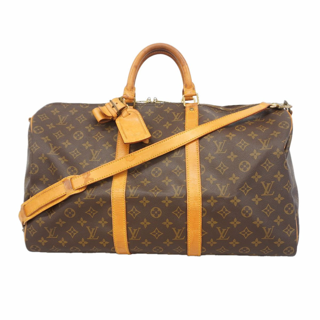 Louis Vuitton Boston Bag Monogram Keepall Bandouliere 50 Brown