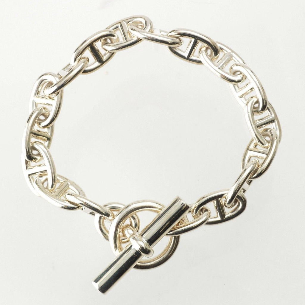 Hermes Chaine D'ancre MM 17 Links Bracelet Silver 18