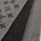 Louis Vuitton Echarpe Monogram Gradient Cashmere Wool Scarf Black Gray — view 5