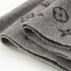Louis Vuitton Echarpe Monogram Gradient Cashmere Wool Scarf Black Gray — view 7