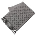 Louis Vuitton Echarpe Monogram Gradient Cashmere Wool Scarf Black Gray