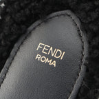 Fendi Strap You Canvas Fleece Shoulder Black White — view 4