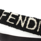 Fendi Strap You Canvas Fleece Shoulder Black White — view 3