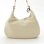 Gucci Attache Medium Leather 2-Way Shoulder Bag G with Replacement Strap White — view 5