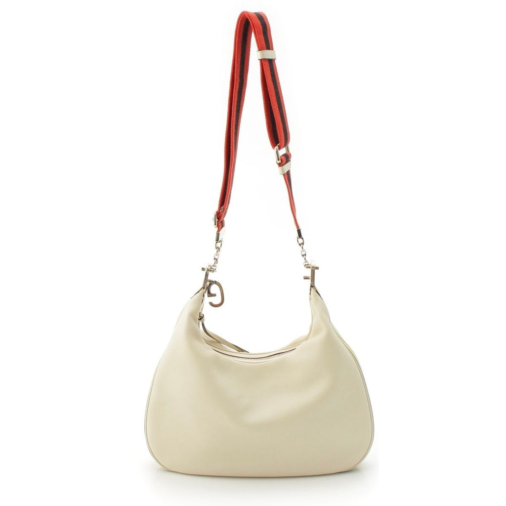 Gucci Attache Medium Leather 2-Way Shoulder Bag G with Replacement Strap White