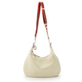 Gucci Attache Medium Leather 2-Way Shoulder Bag G with Replacement Strap White