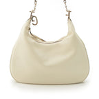 Gucci Attache Medium Leather 2-Way Shoulder Bag G with Replacement Strap White — view 2