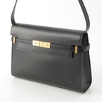 Saint Laurent Paris Manhattan Leather Shoulder Bag Black — view 3
