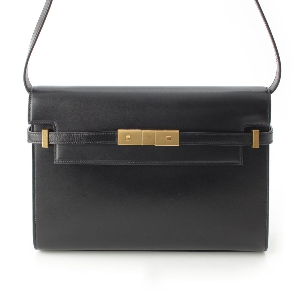 Saint Laurent Paris Manhattan Leather Shoulder Bag Black — view 2