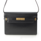 Saint Laurent Paris Manhattan Leather Shoulder Bag Black — view 2
