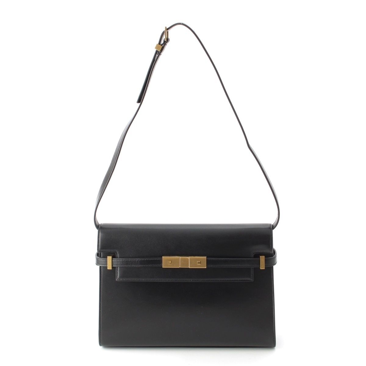 Saint Laurent Paris Manhattan Leather Shoulder Bag Black