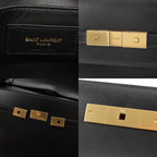 Saint Laurent Paris Manhattan Leather Shoulder Bag Black — view 8