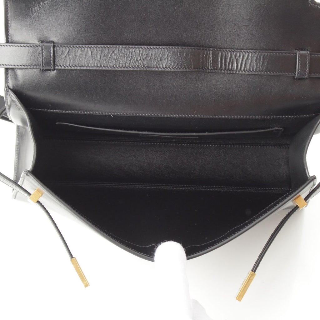 Saint Laurent Paris Manhattan Leather Shoulder Bag Black — view 7