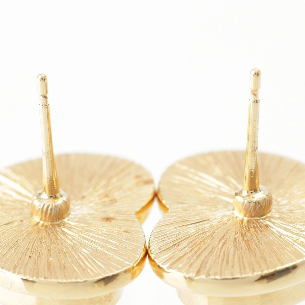Chanel CC Logo Heart Earrings Black Gold — view 7