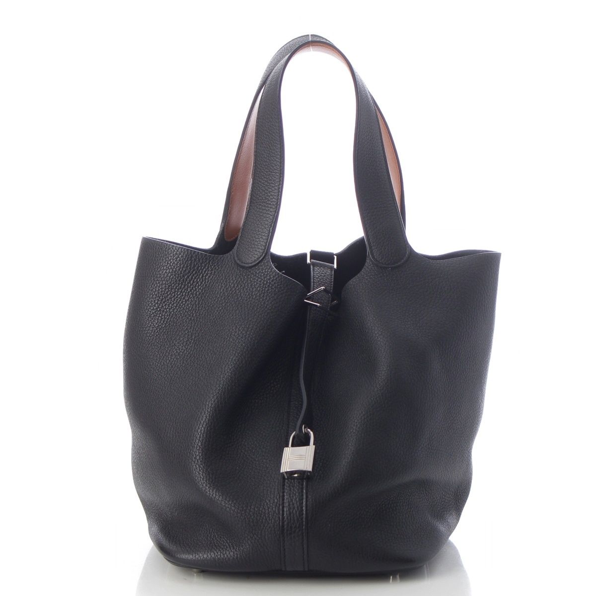 Hermes Picotin Lock GM Taurillon Clemence Tote Bag Black