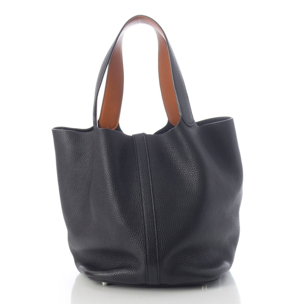Hermes Picotin Lock GM Taurillon Clemence Tote Bag Black — view 4