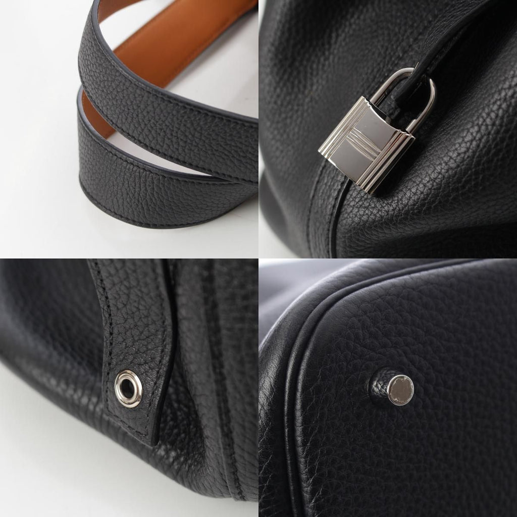 Hermes Picotin Lock GM Taurillon Clemence Tote Bag Black — view 8