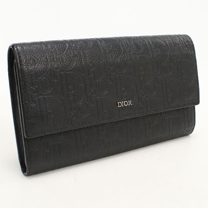Dior Long Flap Wallet Gravity Bifold Calfskin