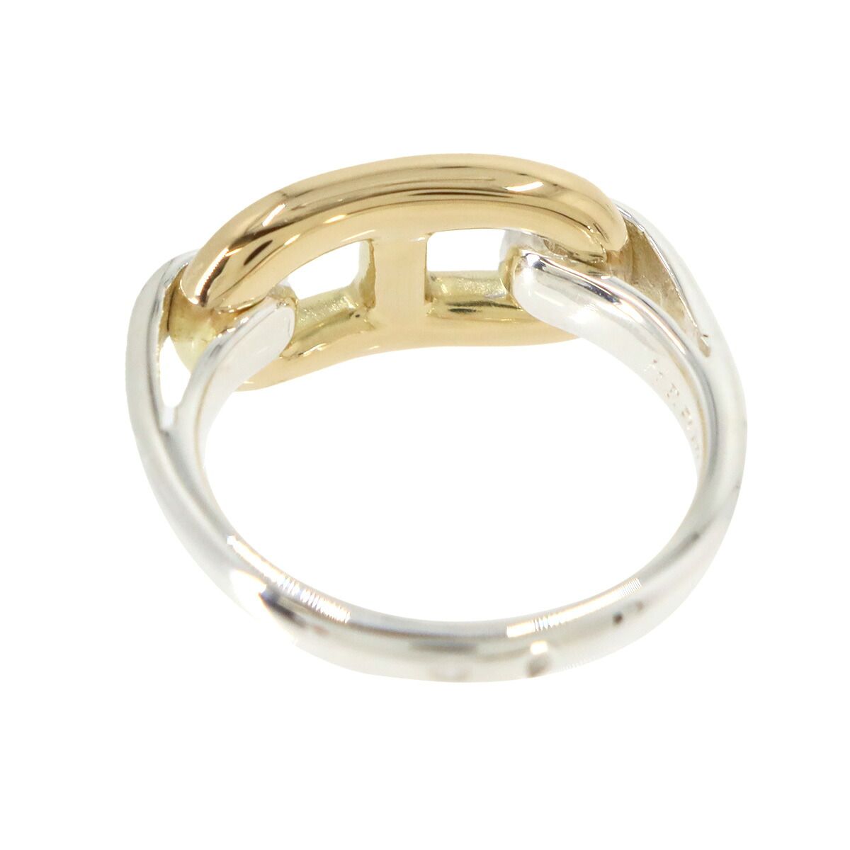 Hermes Chaine D'ancre Ring Silver Gold — view 2