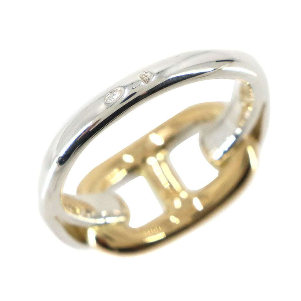 Hermes Chaine D'ancre Ring Silver Gold — view 4