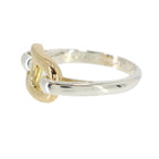 Hermes Chaine D'ancre Ring Silver Gold — view 3