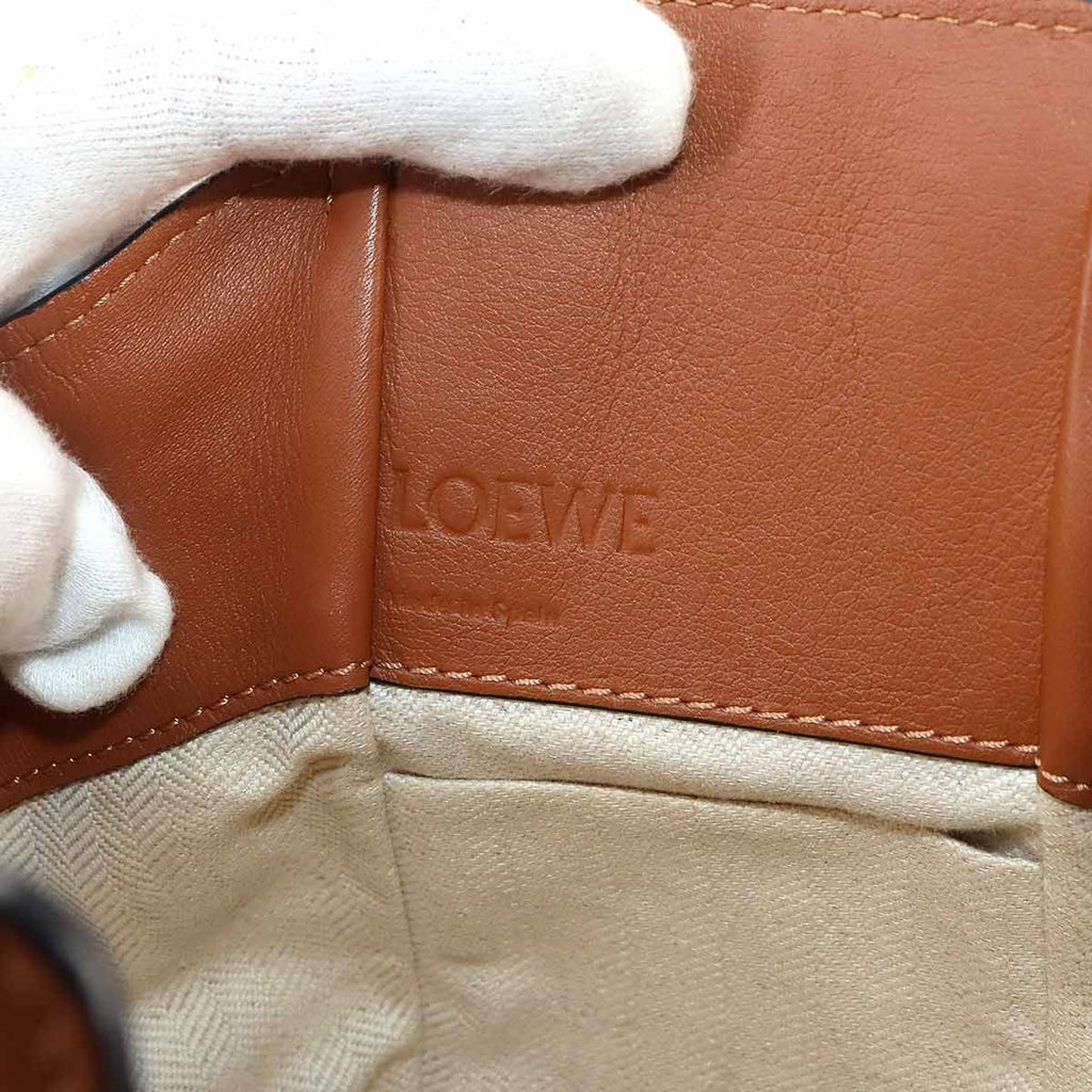 Loewe Hammock Drawstring Mini 2-Way Bag Leather Brown — view 7